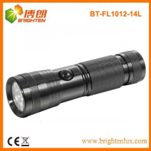 Factory Supply Logo Printed EDC 14 led Aluminum led flashlights made in china